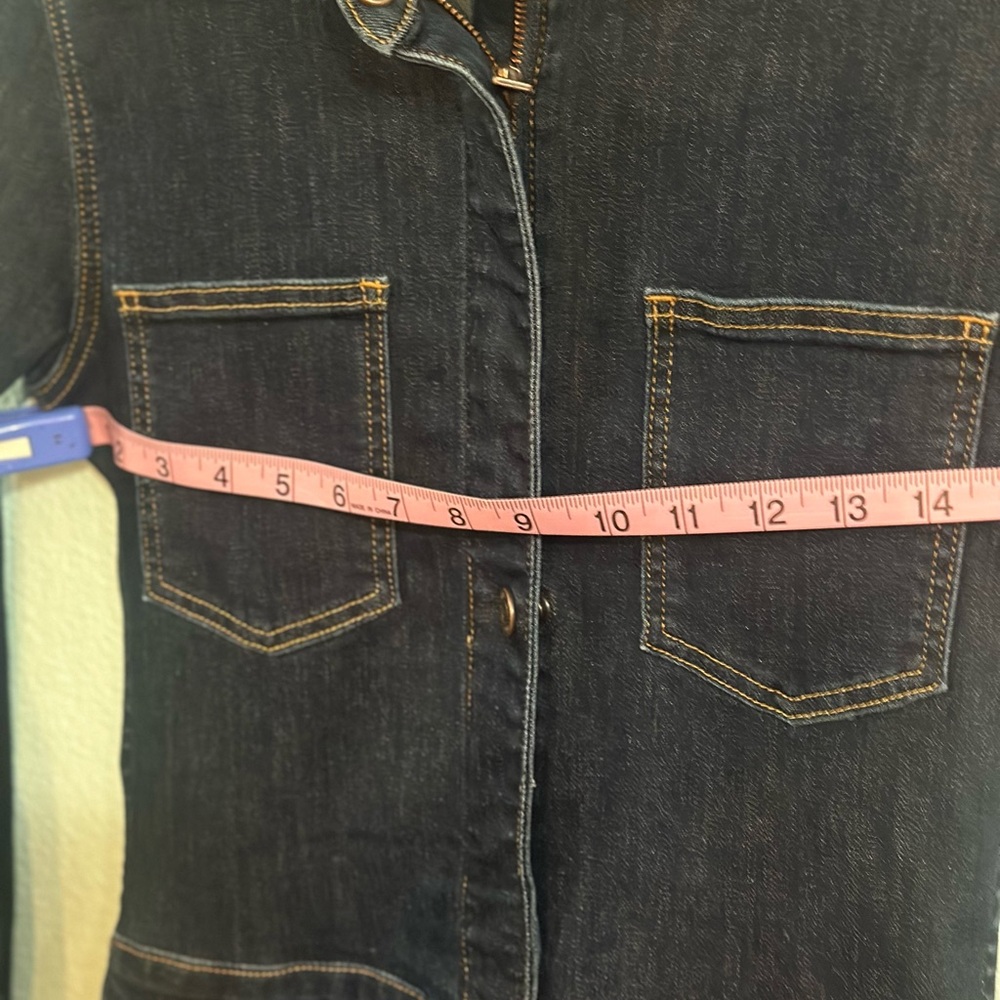 Denim River. Utility Jumpsuit in Dark Blue - Picture 9 of 15